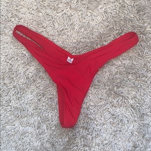 Red cheeky bikini bottom size m